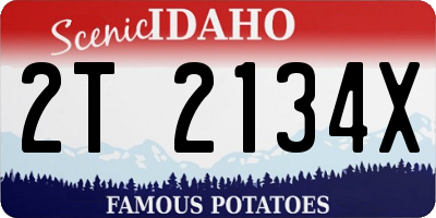 ID license plate 2T2134X