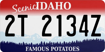ID license plate 2T2134Z