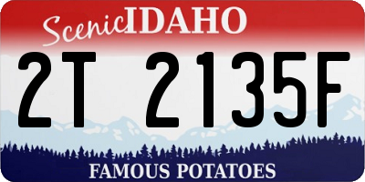 ID license plate 2T2135F