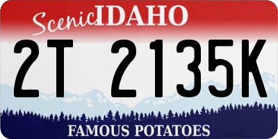 ID license plate 2T2135K