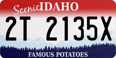ID license plate 2T2135X