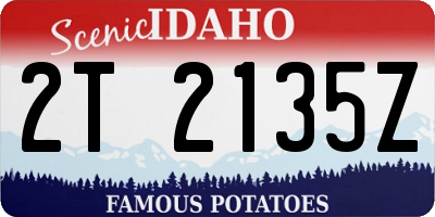 ID license plate 2T2135Z