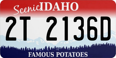 ID license plate 2T2136D