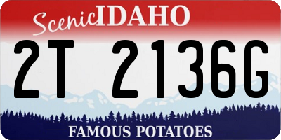ID license plate 2T2136G