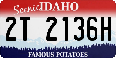 ID license plate 2T2136H