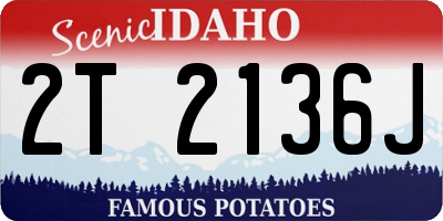 ID license plate 2T2136J