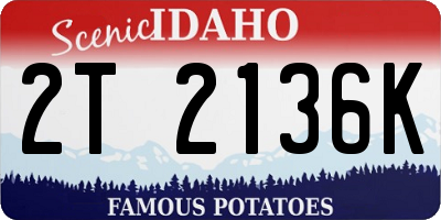 ID license plate 2T2136K