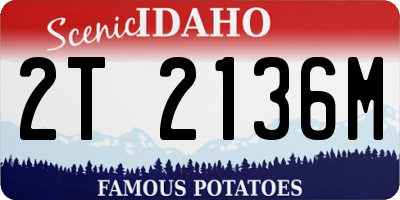 ID license plate 2T2136M