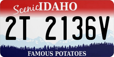 ID license plate 2T2136V