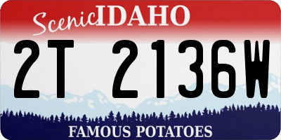 ID license plate 2T2136W