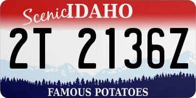 ID license plate 2T2136Z
