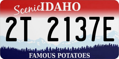 ID license plate 2T2137E