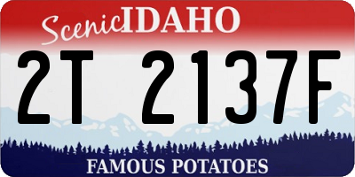 ID license plate 2T2137F