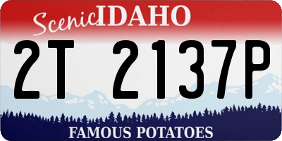 ID license plate 2T2137P
