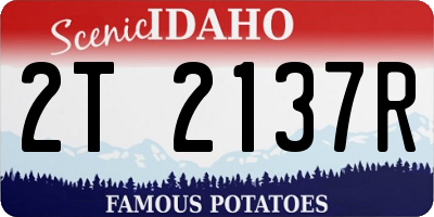 ID license plate 2T2137R