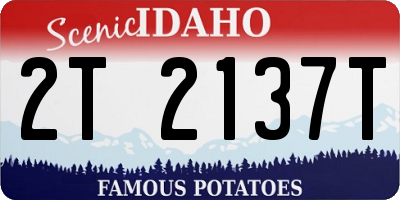 ID license plate 2T2137T