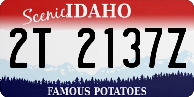 ID license plate 2T2137Z