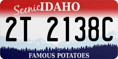 ID license plate 2T2138C