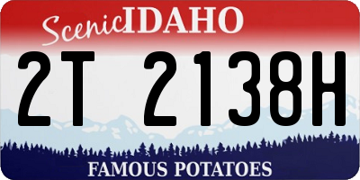 ID license plate 2T2138H
