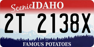 ID license plate 2T2138X