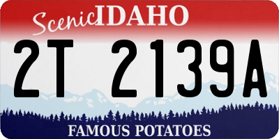 ID license plate 2T2139A