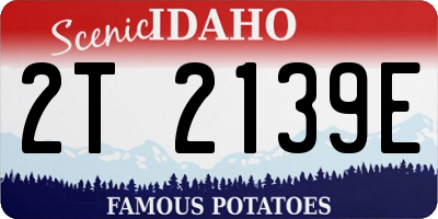 ID license plate 2T2139E