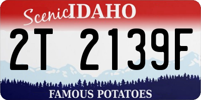 ID license plate 2T2139F