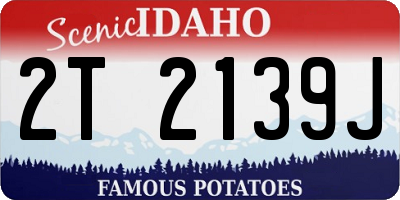 ID license plate 2T2139J