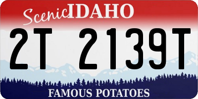 ID license plate 2T2139T