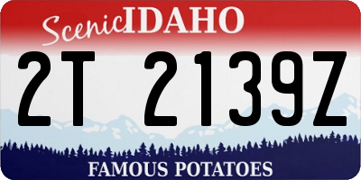 ID license plate 2T2139Z