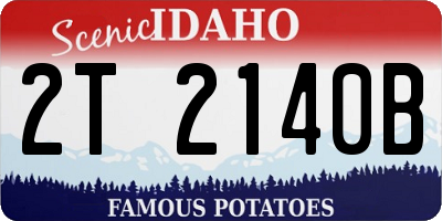 ID license plate 2T2140B