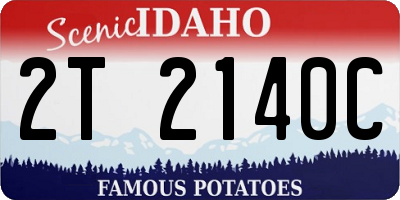 ID license plate 2T2140C