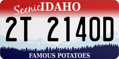 ID license plate 2T2140D