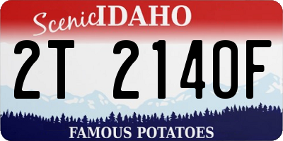 ID license plate 2T2140F