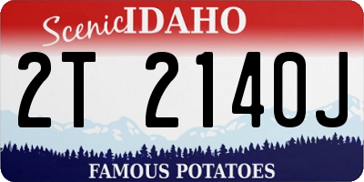 ID license plate 2T2140J