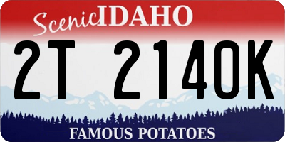 ID license plate 2T2140K