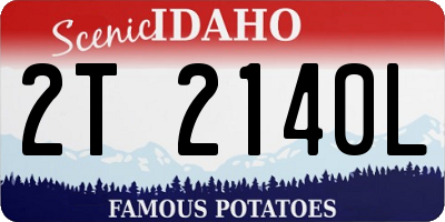 ID license plate 2T2140L