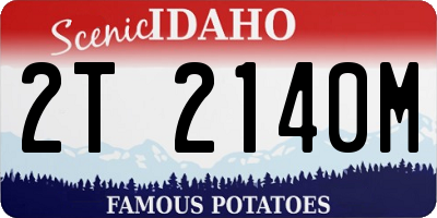 ID license plate 2T2140M
