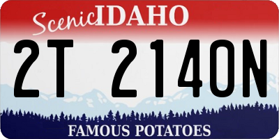ID license plate 2T2140N