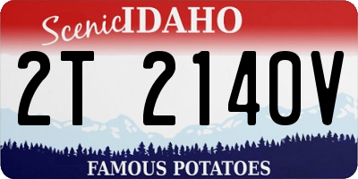 ID license plate 2T2140V
