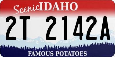 ID license plate 2T2142A