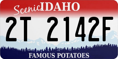 ID license plate 2T2142F