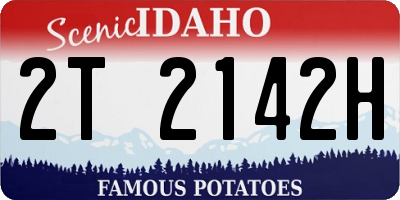 ID license plate 2T2142H