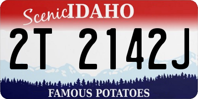 ID license plate 2T2142J