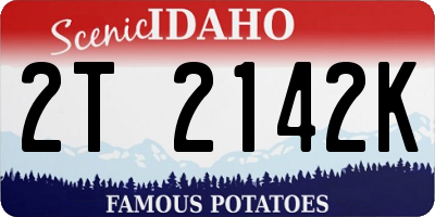 ID license plate 2T2142K