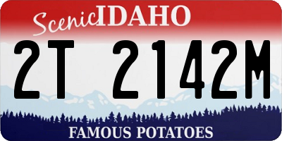 ID license plate 2T2142M
