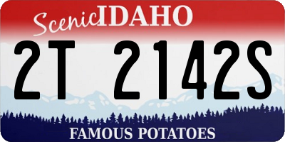 ID license plate 2T2142S