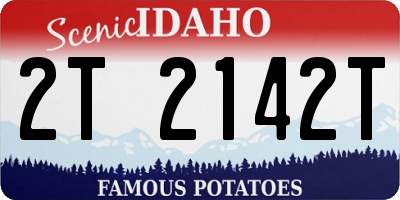 ID license plate 2T2142T