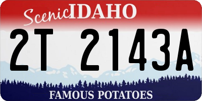 ID license plate 2T2143A
