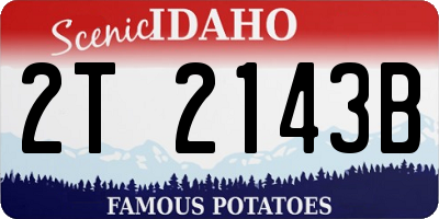 ID license plate 2T2143B
